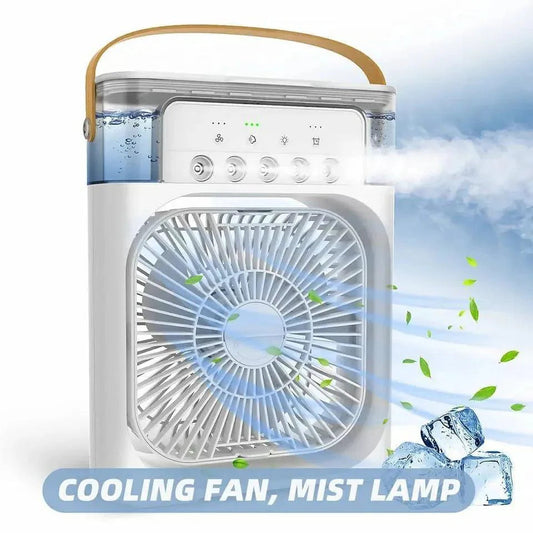 Mini Portable Air Conditioner USB Fan With Mist Water Spray – Portable Cooling Fan for Office, Kitchen & Home