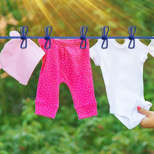 Portable Clothesline Clip – Elastic, Windproof Eco-friendly Cloth Hanging Rope For Travel Home Use | After Stretching It Become