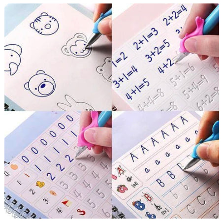 Kids Reusable Practice Book (4 Books + 1 Pen + 10 Refills) - Link Lift Shop