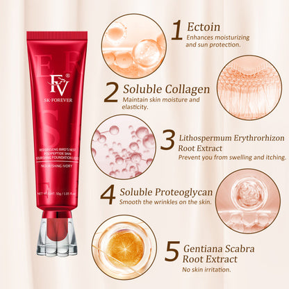 FV Full-Coverage Liquid Foundation – Waterproof, Long-Lasting Matte Finish with Concealer