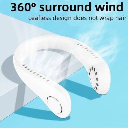 Rechargeable Bladeless Hanging Neck Fan