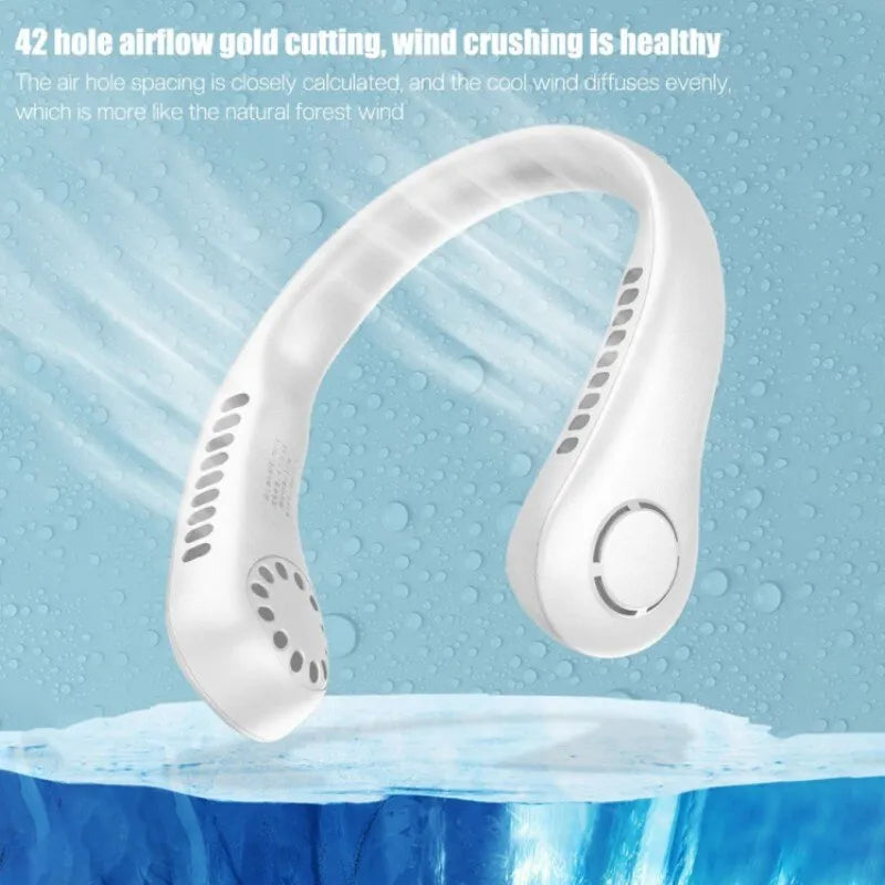 Rechargeable Bladeless Hanging Neck Fan