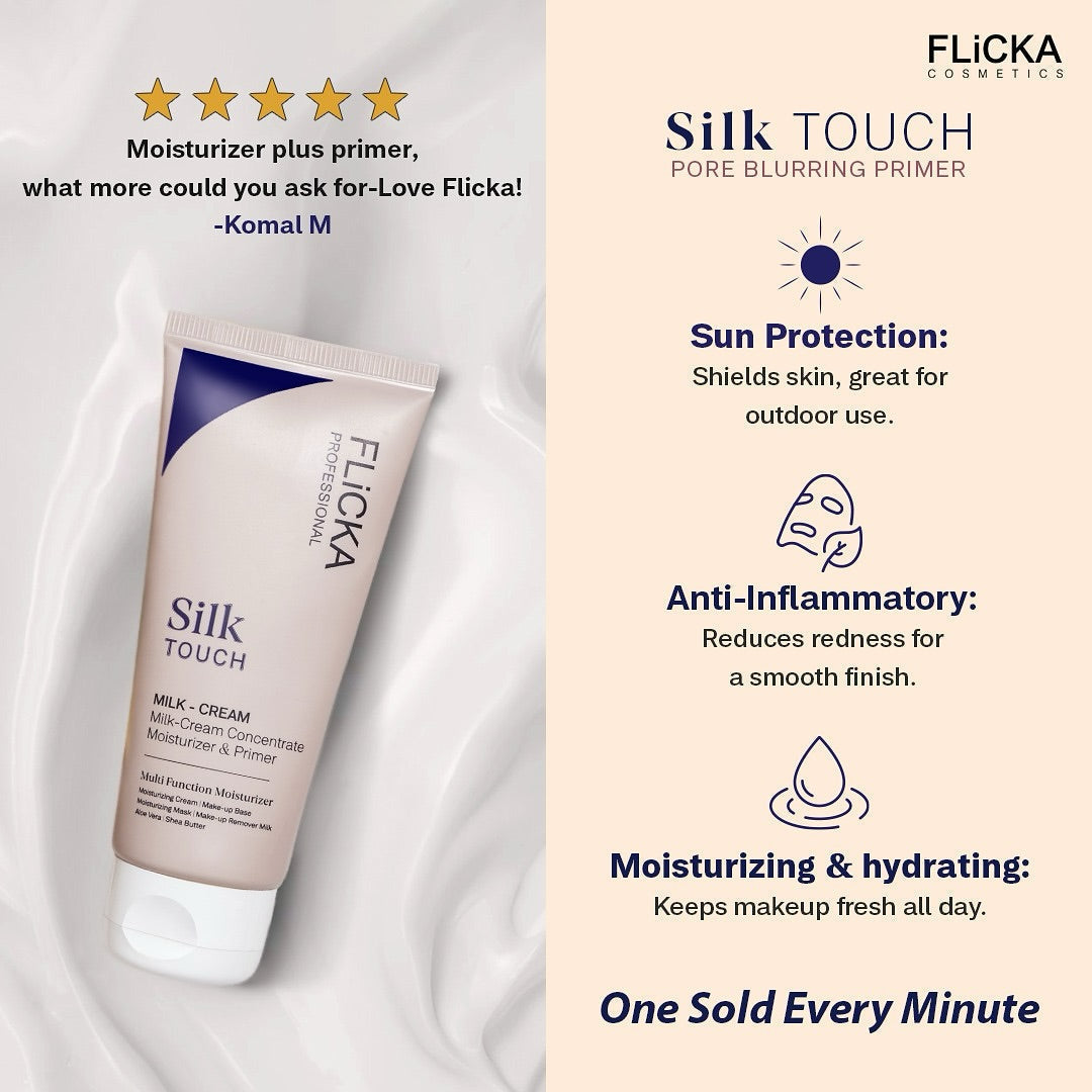 Flicka Silk Touch Face Moisturizer & Primer | Hydrating, Lightweight, Pore-Minimizing - Link Lift Shop