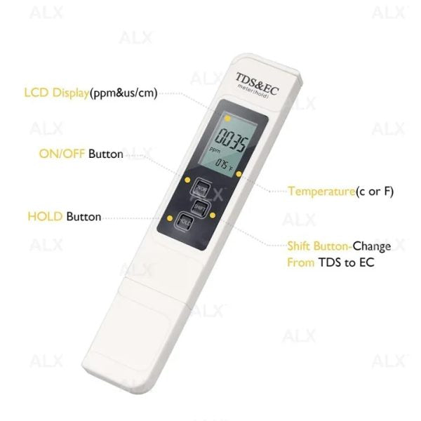 3-in-1 TDS Meter, Digital Water Quality Tester - Link Lift Shop