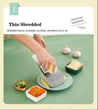 5in1 Vegetable Cutter Stainless Steel Multifunctional Grater For Vegetables Slicers Shredders Peeler (random Color)