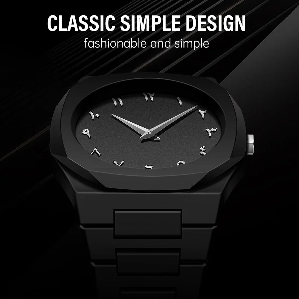 Arabic Aura Stylish Slim Business Watch with Arabic Numeric Dial