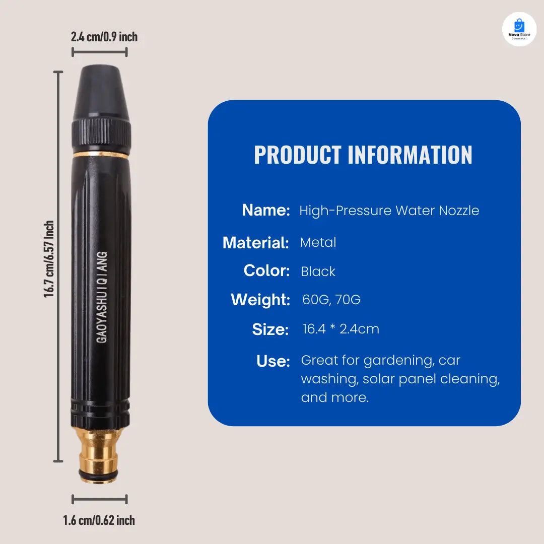Adjustable High-pressure Metal Brass Water Spray Nozzle( Metal Material) - Link Lift Shop