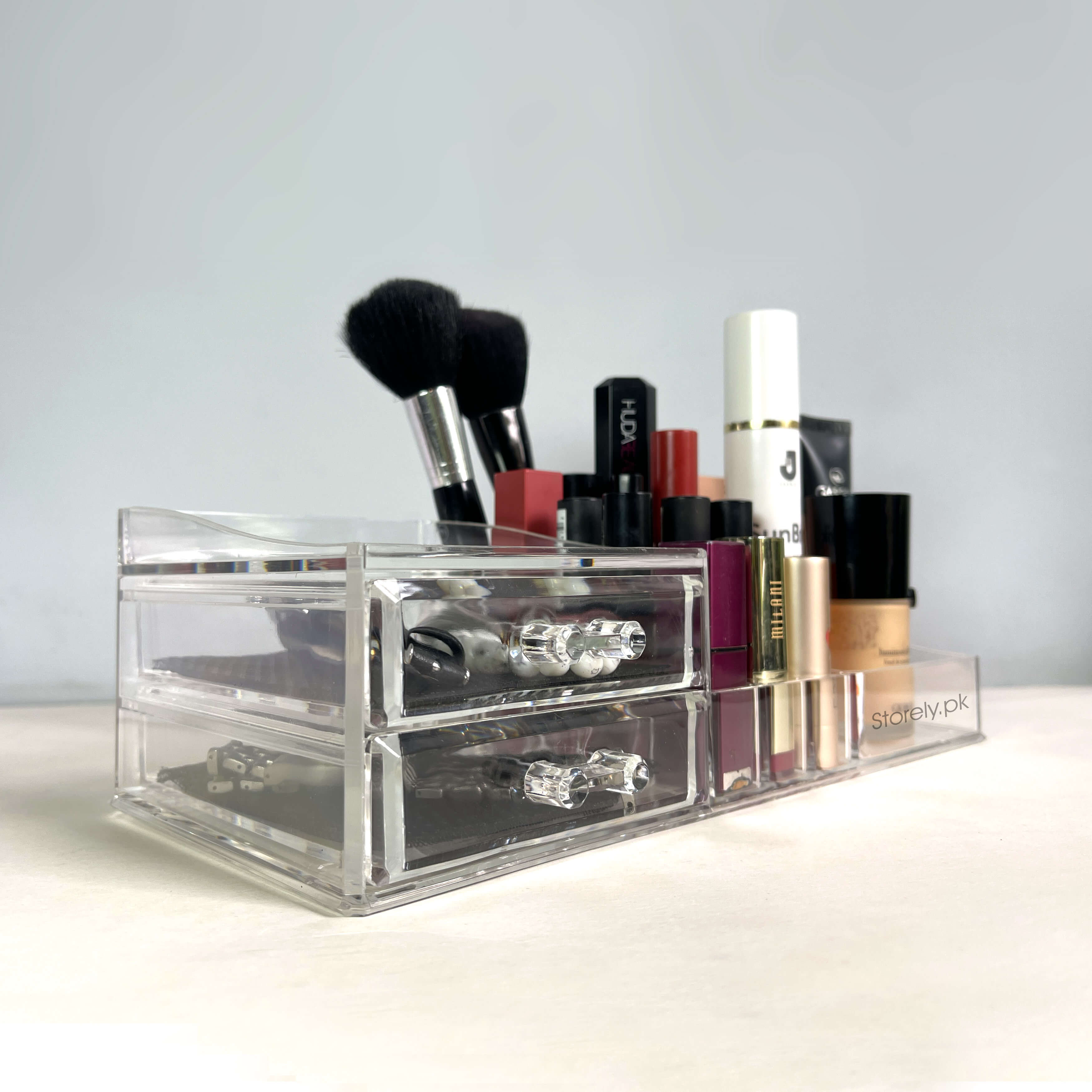 Acrylic Cosmetic Organizer With Drawer - Link Lift Shop