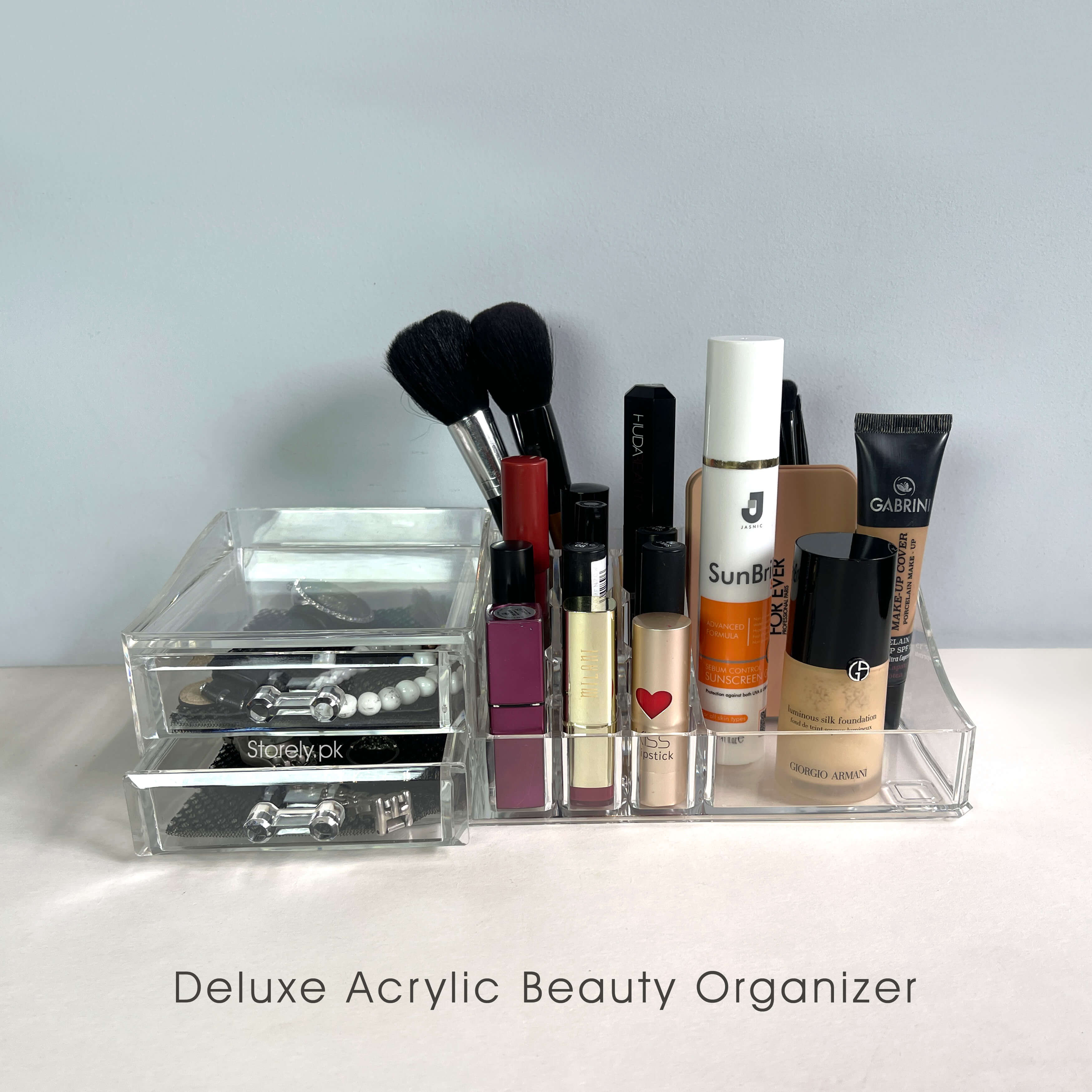 Acrylic Cosmetic Organizer With Drawer - Link Lift Shop