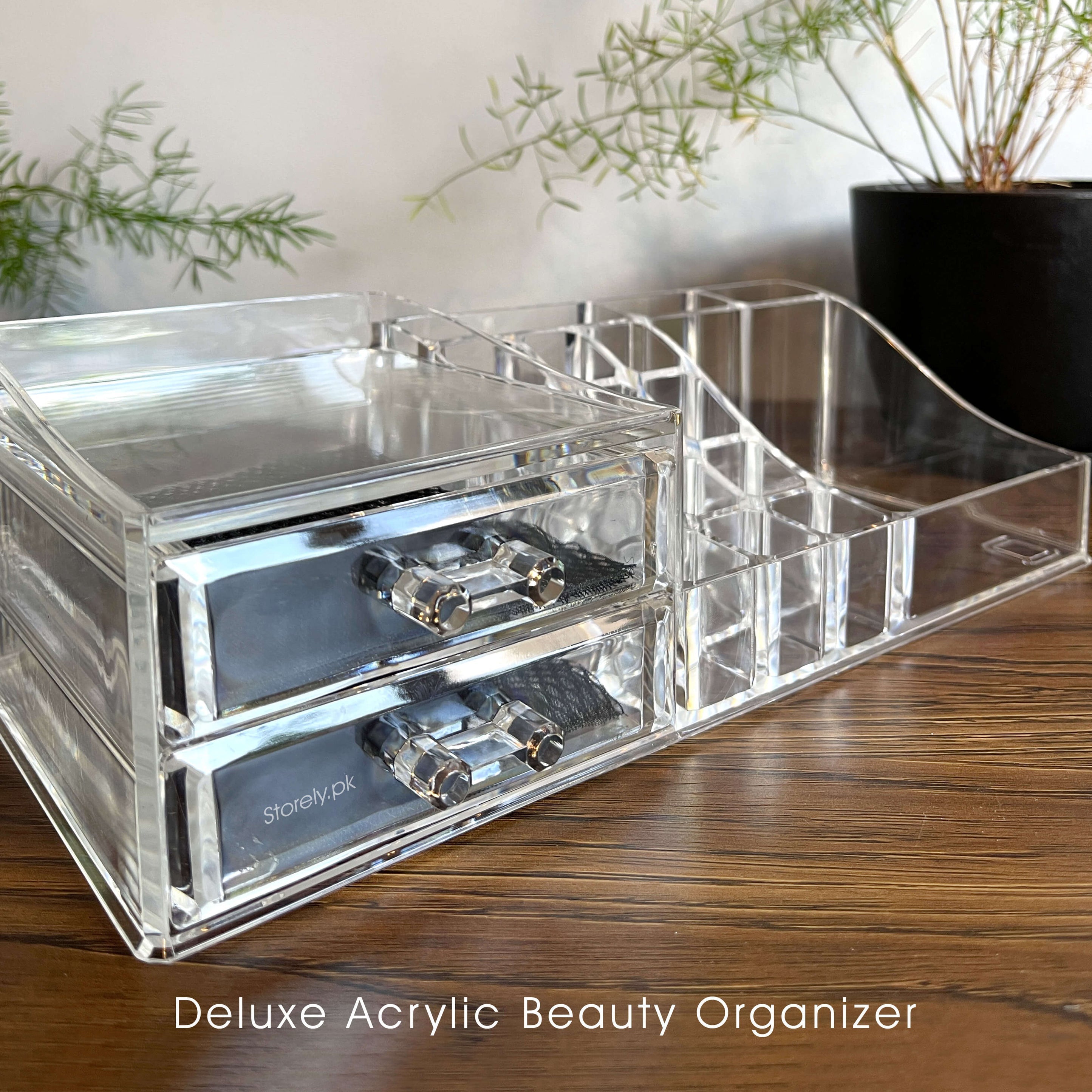 Acrylic Cosmetic Organizer With Drawer - Link Lift Shop