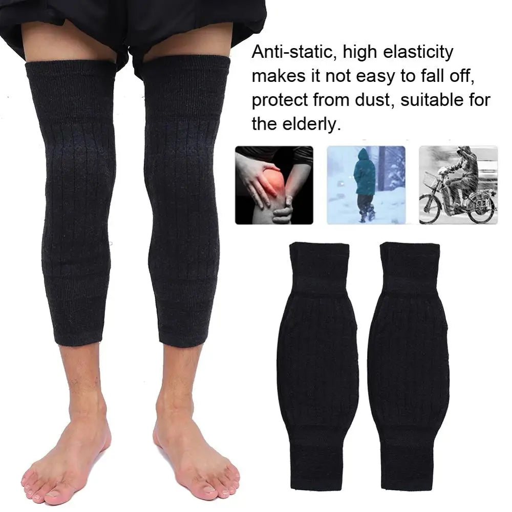 2 Pcs Adjustable Cashmere Wool Knee Warmers - For Men & Women - Link Lift Shop