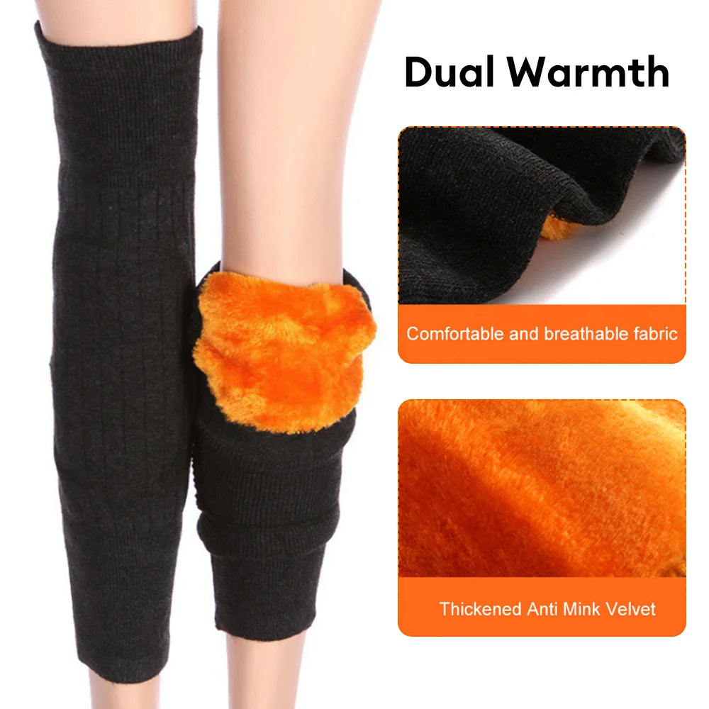 2 Pcs Adjustable Cashmere Wool Knee Warmers - For Men & Women - Link Lift Shop