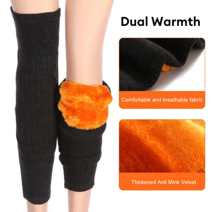 2 Pcs Adjustable Cashmere Wool Knee Warmers - For Men & Women