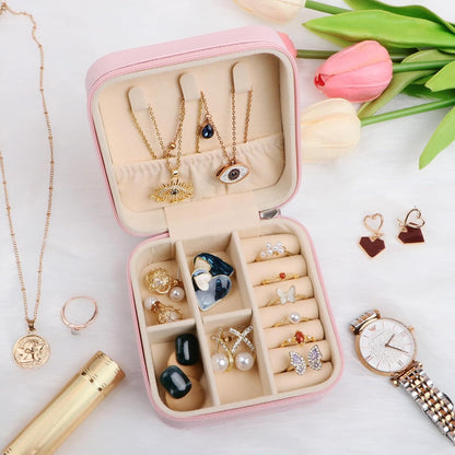 Travel Friendly Jewellery Box, PU Leather Jewellery Box