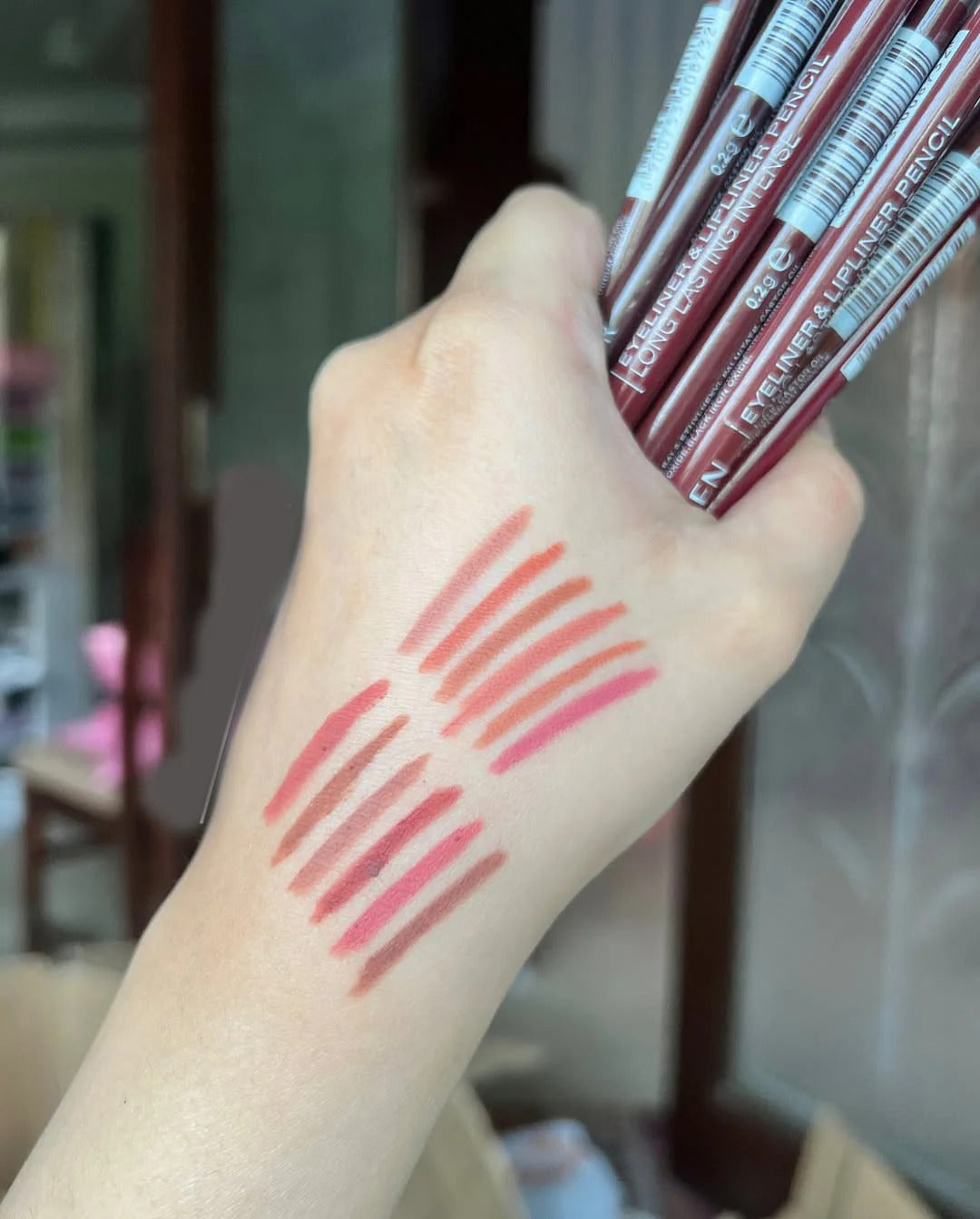 KATHLEEN Pack of 12pcs Long Lasting Eyeliner & lipliner Pencil - Link Lift Shop