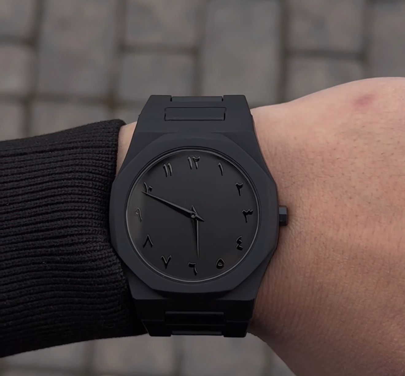 Arabic Aura Stylish Slim Business Watch with Arabic Numeric Dial