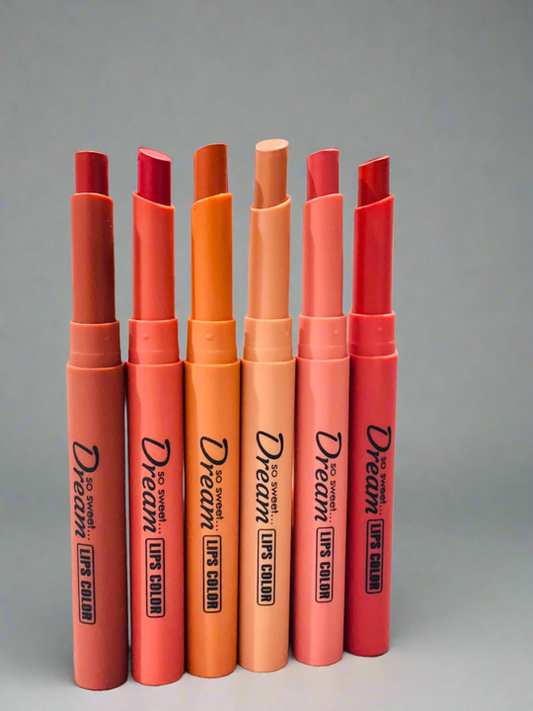 Heng Fang Matte Lip Crayon Set – 6 Long-Lasting Nude & Bold Shades