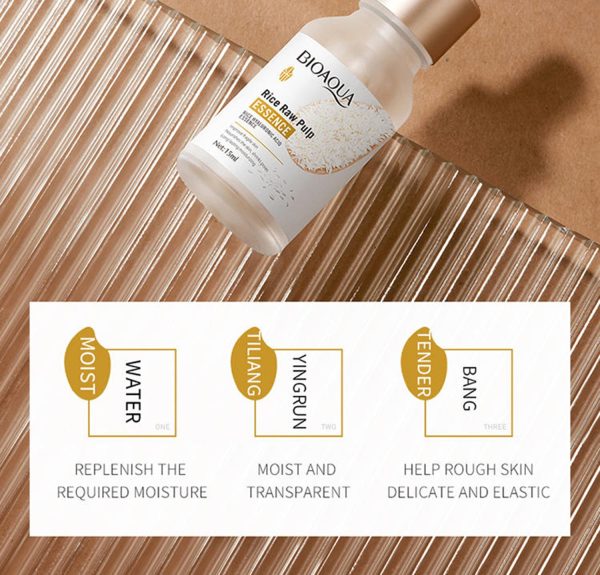 Bioaqua Rice Serum Natural Moisturizing Anti Aging Skin Care Face (15ml) - Link Lift Shop