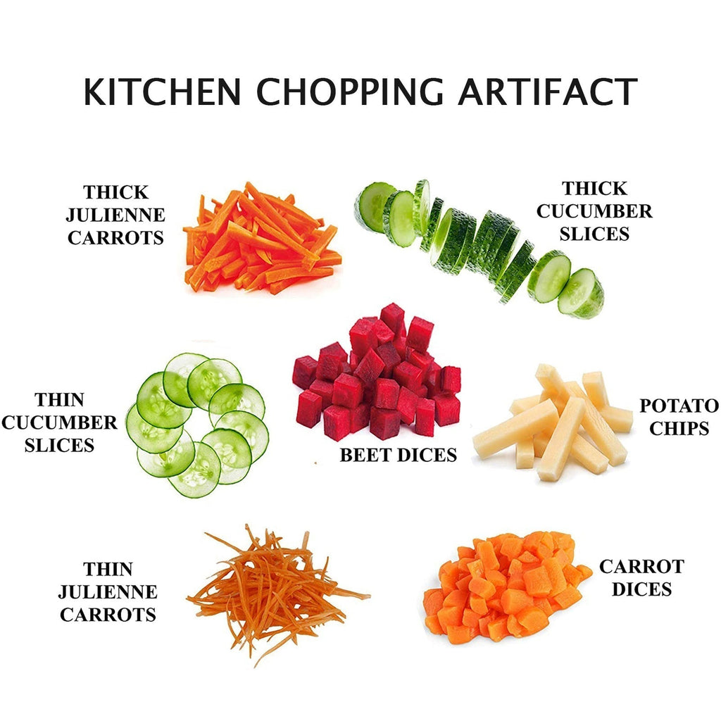 5 In 1 Mandoline Vegetable Cutter | Adjustable Multi-function Cutter - Chic Flicks Store