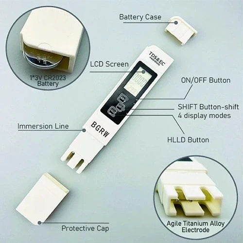 3-in-1 TDS Meter, Digital Water Quality Tester - Link Lift Shop