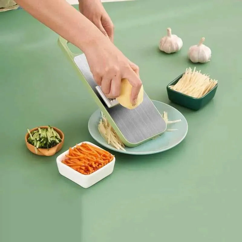 5in1 Vegetable Cutter Stainless Steel Multifunctional Grater For Vegetables Slicers Shredders Peeler (random Color)