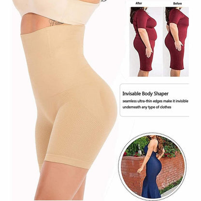 Seamless High-Waist Body Shaper for Tummy & Hip Control