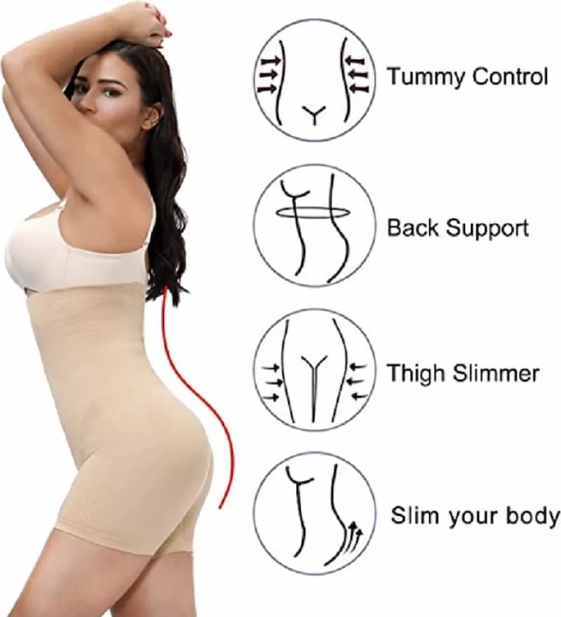 Seamless High-Waist Body Shaper for Tummy & Hip Control