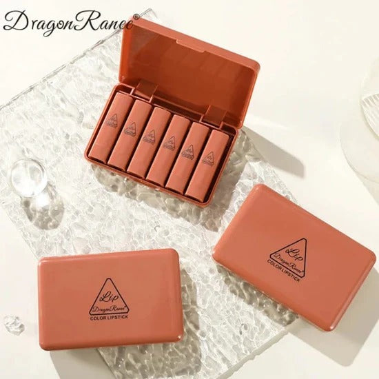 Dragon Ranee Chocolate Matte Lipstick 6pcs