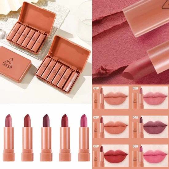 Dragon Ranee Chocolate Matte Lipstick 6pcs - Link Lift Shop