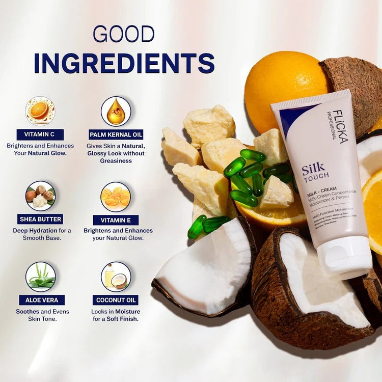 FLi.CKA Silk Touch 3-in-1 Face Moisturizer & Primer | Hydrating, Lightweight, Pore-Minimizing