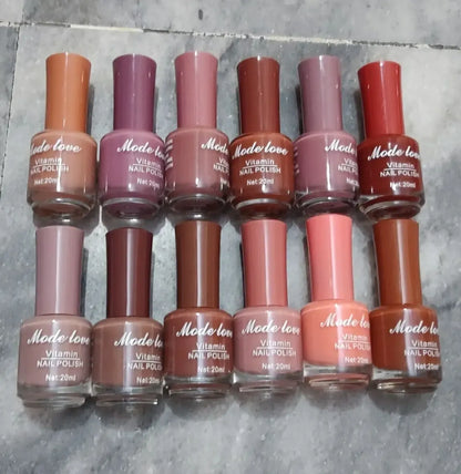 Mode Love Vitamin Nail Polishes (Pack Of 12) with Free Bag