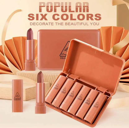 Dragon Ranee Chocolate Matte Lipstick 6pcs
