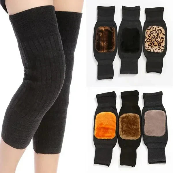 2 Pcs Adjustable Cashmere Wool Knee Warmers - For Men & Women - Link Lift Shop